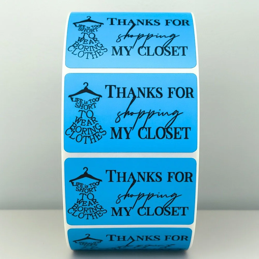 Thanks for Shopping My Closet Stickers – Cute Labels for Clothing Orders
